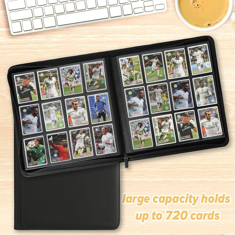 GERMUN Trading Card Binder 12 Pocket, 720 Pockets Card Binders, Card Collection Binder, Card Album Folder for MTG, TCG, Sports Cards, Game Cards (Black) - Image 4